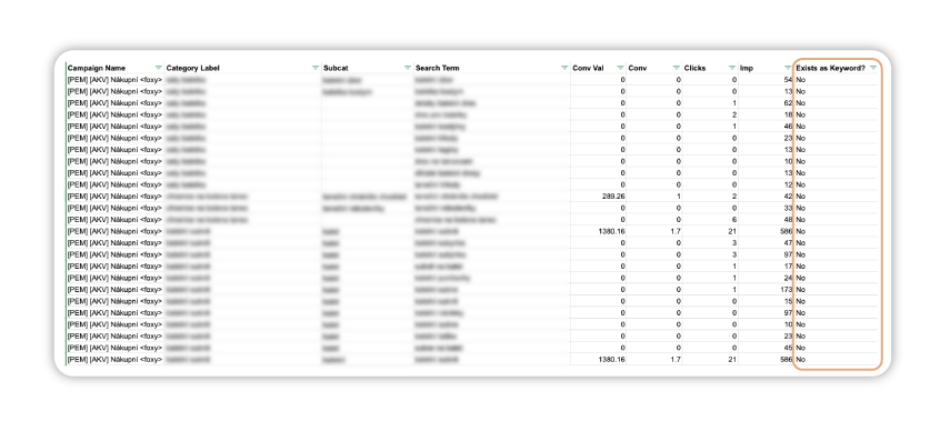 Pmax search terms