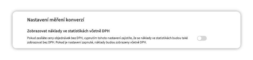 Nastavení konverzí (nové)